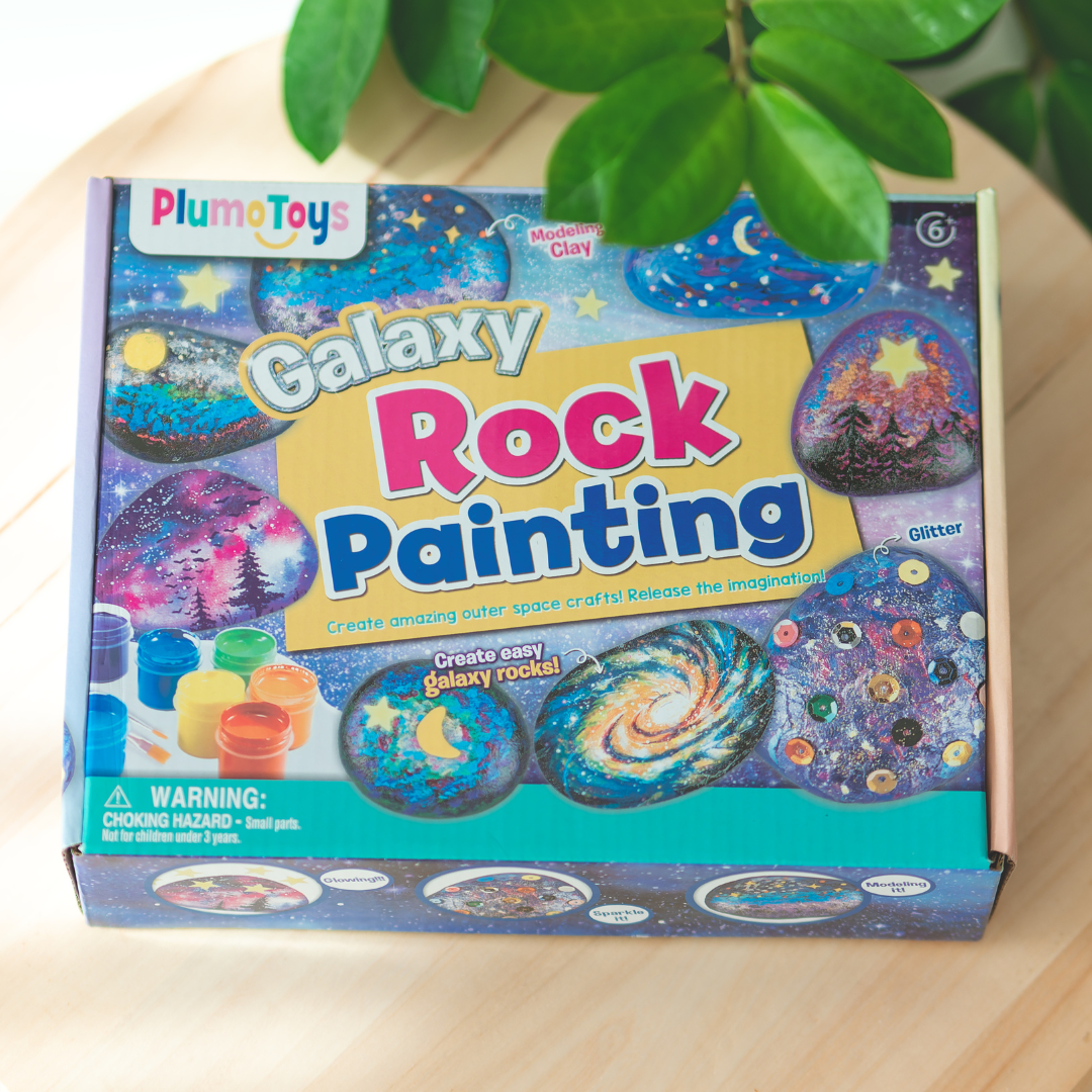 Galaxy Version Arts Crafts Kit for Girls Boys Galaxy Rock Painting Kit for kids Spark Creativity and Imagination Gift for Kids Ages 5, 6, 7,