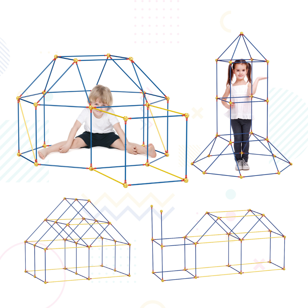 Castles Tunnels Kids Tent Play Construction Fort Building Kit Toy