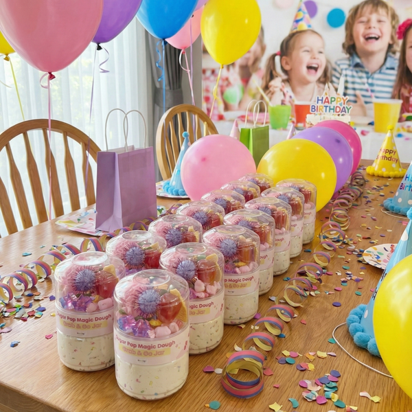 🎉 Meet the Candy Shop Jar Play Dough – the perfect party favor idea!