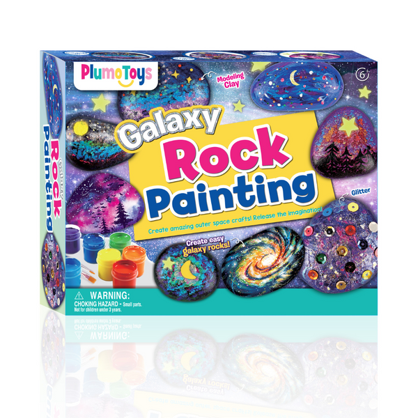 Galaxy Version | Arts & Crafts Kit for Girls & Boys Galaxy Rock Painting Kit for kids | Spark Creativity and Imagination Gift for Kids Ages 5, 6, 7, 8, 9 +