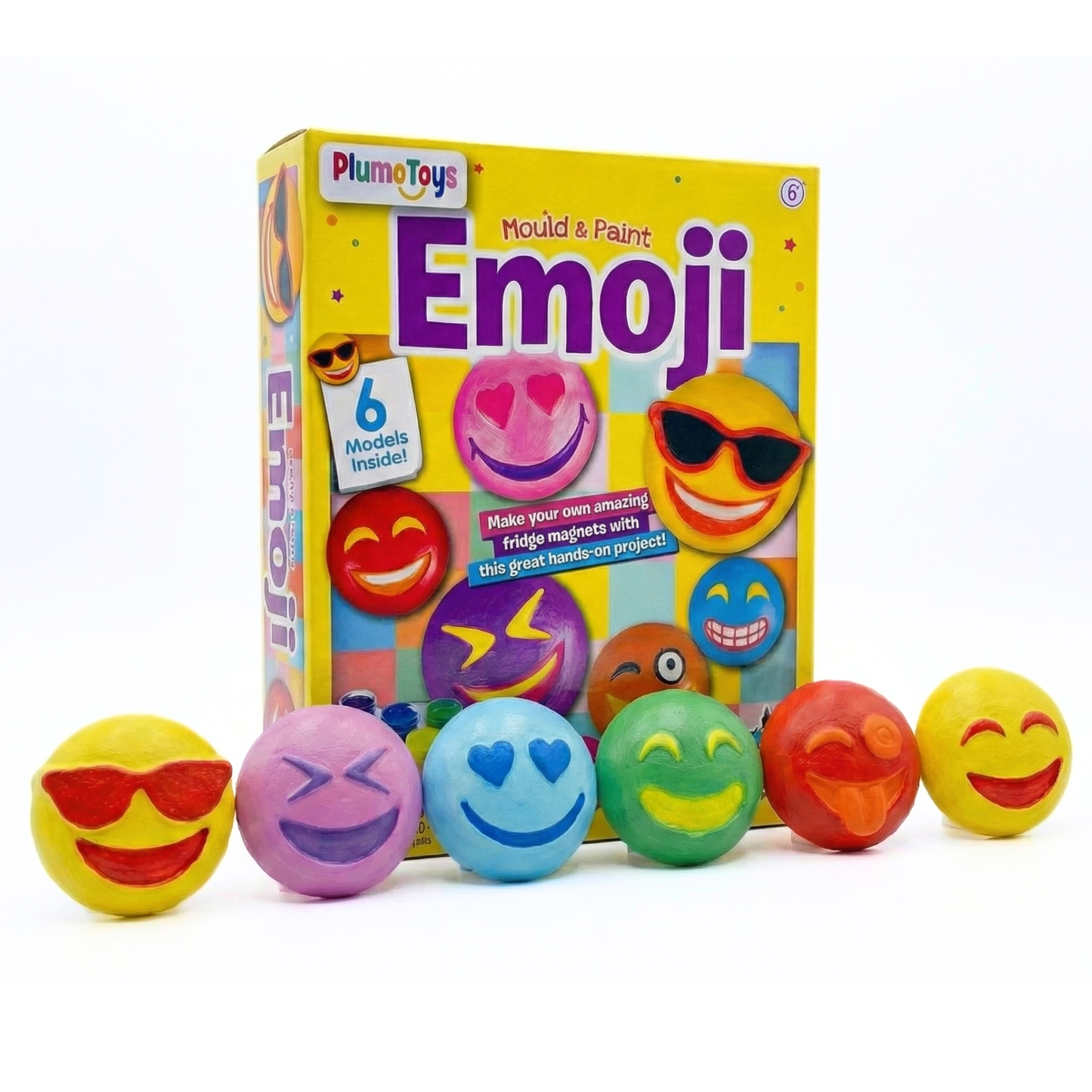 Smiley Mould and Pour Painting Kit for Kids Smiley Plaster Casting Set - Suitable for Children from 4 Years and Up toy best gift for boys girl ages  4 5 6 7 8 9 10