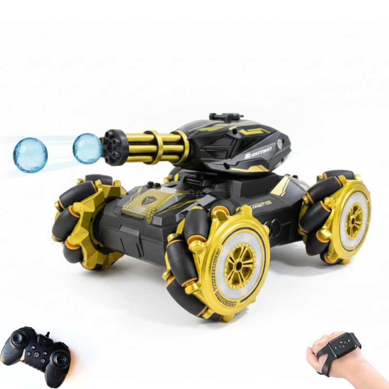 Children Remote Control Battle Tank Toys Can Fire Water Bombs Multiple Driving Modes Gesture Sensor Spray Four-Wheel Drive Tank