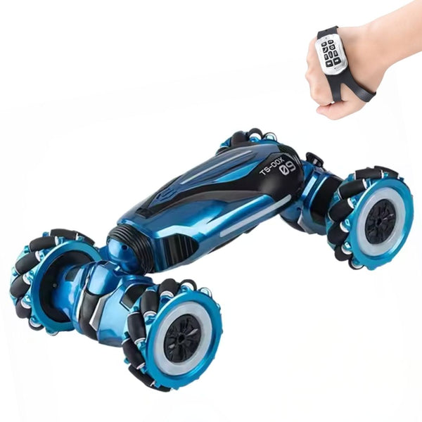 RC Deformation Stunt Car with Light Smoke & Gesture Control – Double-Sided 360° Flips Premium Remote Control Car Toy for Kids