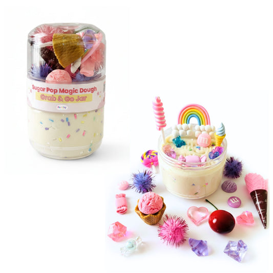 Candy Shop Sensory Dough Jar Kit for Kids - Pretend Play Activity with Sweet Treat Charms & Sprinkles - Travel Toy & Party Favor (Candy Shop)