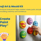 Smiley Mould and Pour Painting Kit for Kids Smiley Plaster Casting Set - Suitable for Children from 4 Years and Up toy best gift for boys girl ages  4 5 6 7 8 9 10
