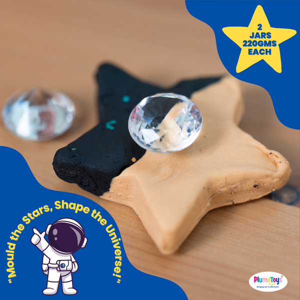 Space Sensory Dough Kit for Kids – 2 Galactic Dough Jars with Space Charms, Tools – Sensory Toy, Arts and Crafts, Indoor Activity for Girls and Boys Ages 3+(Space Theme)