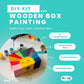 PlumoToys All-In-One DIY Wooden Treasure Box Painting Kit for Kids -Gift for Boys and Girls of All Ages, Use as Memory box Halloween box Jewelry box
