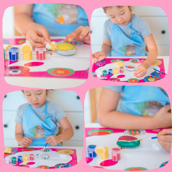 PlumoToys® Rock Painting Kit for Kids - Arts and Crafts for Girls & Boys Ages 6-12 - Craft Kits Art Set Supplies for Painting Rocks - Best Tween Paint Gift, Kids Activities Age 4 5 6 7 8 9 10