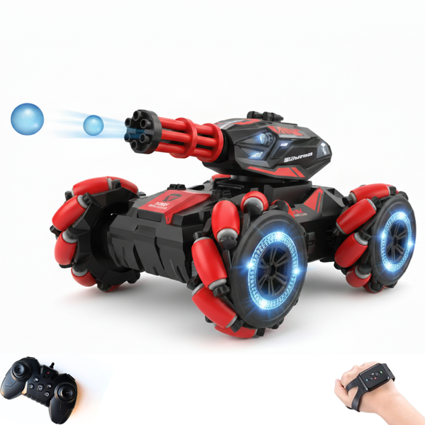 Children Remote Control Battle Tank Toys Can Fire Water Bombs Multiple Driving Modes Gesture Sensor Spray Four-Wheel Drive Tank