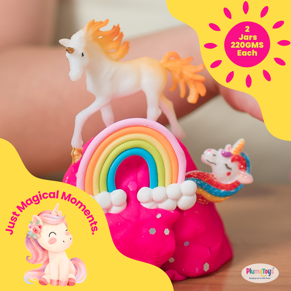 Unicorn Sensory Dough Kit for Kids – 2 Colorful Dough Jars with Charms, Tools – Sensory Toy, Arts and Crafts, Screen-Free Indoor Activity for Girls and Boys, Ages 3+ (Unicorn Theme)