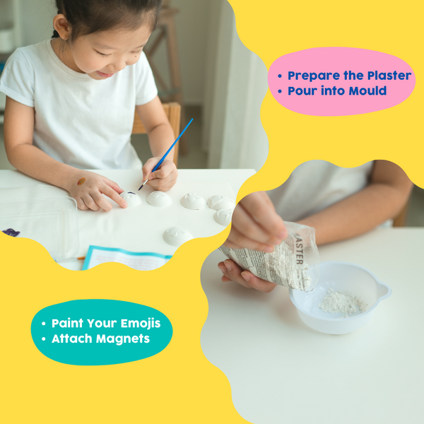 Smiley Mould and Pour Painting Kit for Kids Smiley Plaster Casting Set - Suitable for Children from 4 Years and Up toy best gift for boys girl ages  4 5 6 7 8 9 10