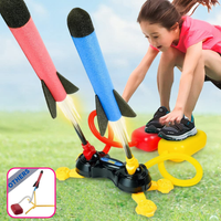 PlumoToys Dual Stomp Rocket Launcher Toy for Kids| Stomp Kids Foam Rockets With 6 Foam Rockets |Shoots Up to 100 Feet|Gift Toys for 3 4 5 6 7 8 9 10 11 Year Old Boys Girls