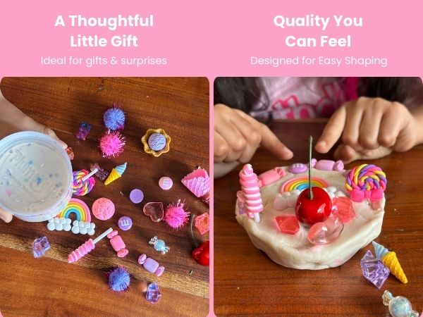 Candy Shop Sensory Dough Jar Kit for Kids - Pretend Play Activity with Sweet Treat Charms & Sprinkles - Travel Toy & Party Favor (Candy Shop)