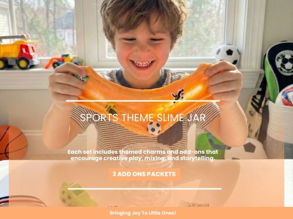 Sports Stars Slime Jar Kit – Grab & Go Sensory Slime with Sports Charms for Kids