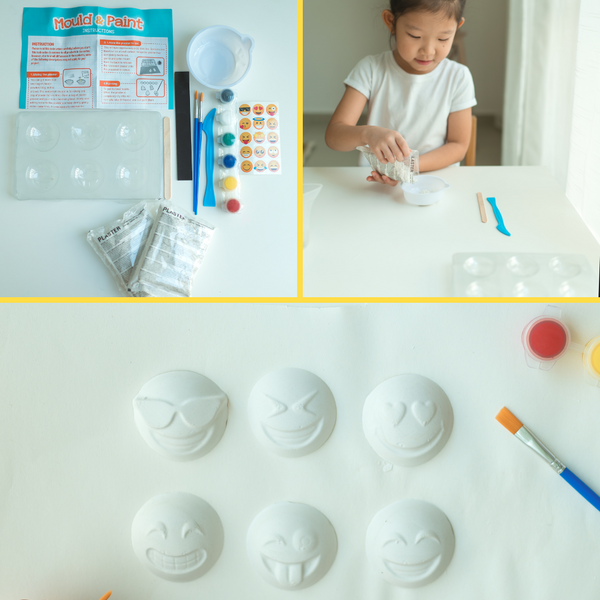 Smiley Mould and Pour Painting Kit for Kids Smiley Plaster Casting Set - Suitable for Children from 4 Years and Up toy best gift for boys girl ages  4 5 6 7 8 9 10