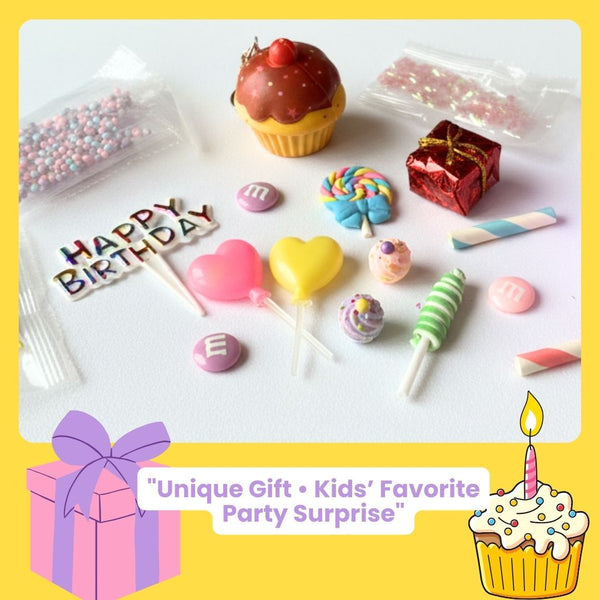 Happy Birthday Purple Slime Jar Kit – Grab & Go Sensory Slime Party Favor with Themed Charms for Kids