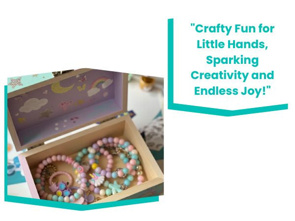 PlumoToys All-In-One DIY Wooden Treasure Box Painting Kit for Kids -Gift for Boys and Girls of All Ages, Use as Memory box Halloween box Jewelry box