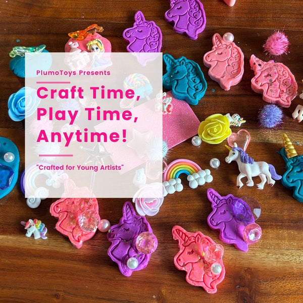 Pink Fairyland Dough Kit in Gift Box – Rainbow Princess Unicorn Theme | 4 Colors of Modeling Dough with Wooden Rolling Pin, Unicorn Cutter & Sparkling Charms (Pink Fairyland)