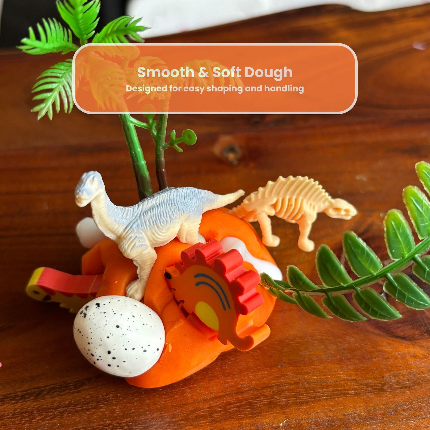 Prehistoric Sensory Dough Jar Kit for Kids - Travel Activity with Ancient Creature Figures & Charms - Fun Party Favor (DinoDough)