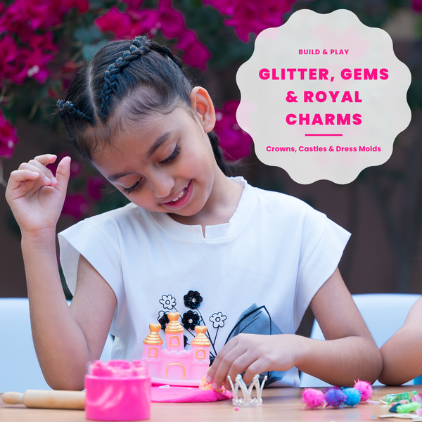 Princess Sensory Dough Kit – 3 Soft Dough Jars with Royal Charms & Tools – Creative Toys for Kids Ages 3-6, Screen-Free Indoor Activity for Girls and Boys