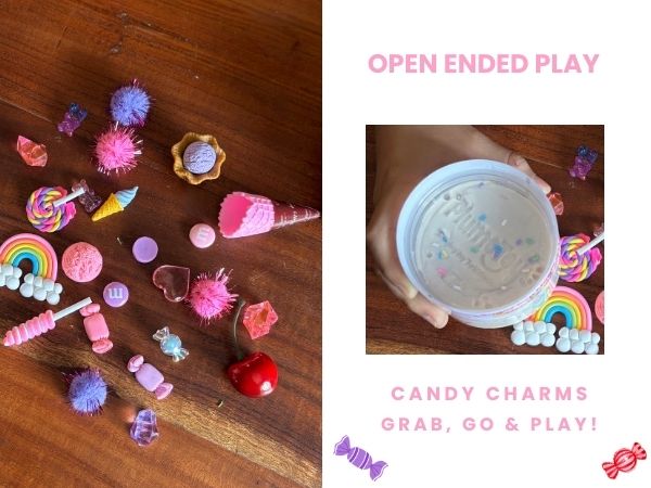 Candy Shop Sensory Dough Jar Kit for Kids - Pretend Play Activity with Sweet Treat Charms & Sprinkles - Travel Toy & Party Favor (Candy Shop)