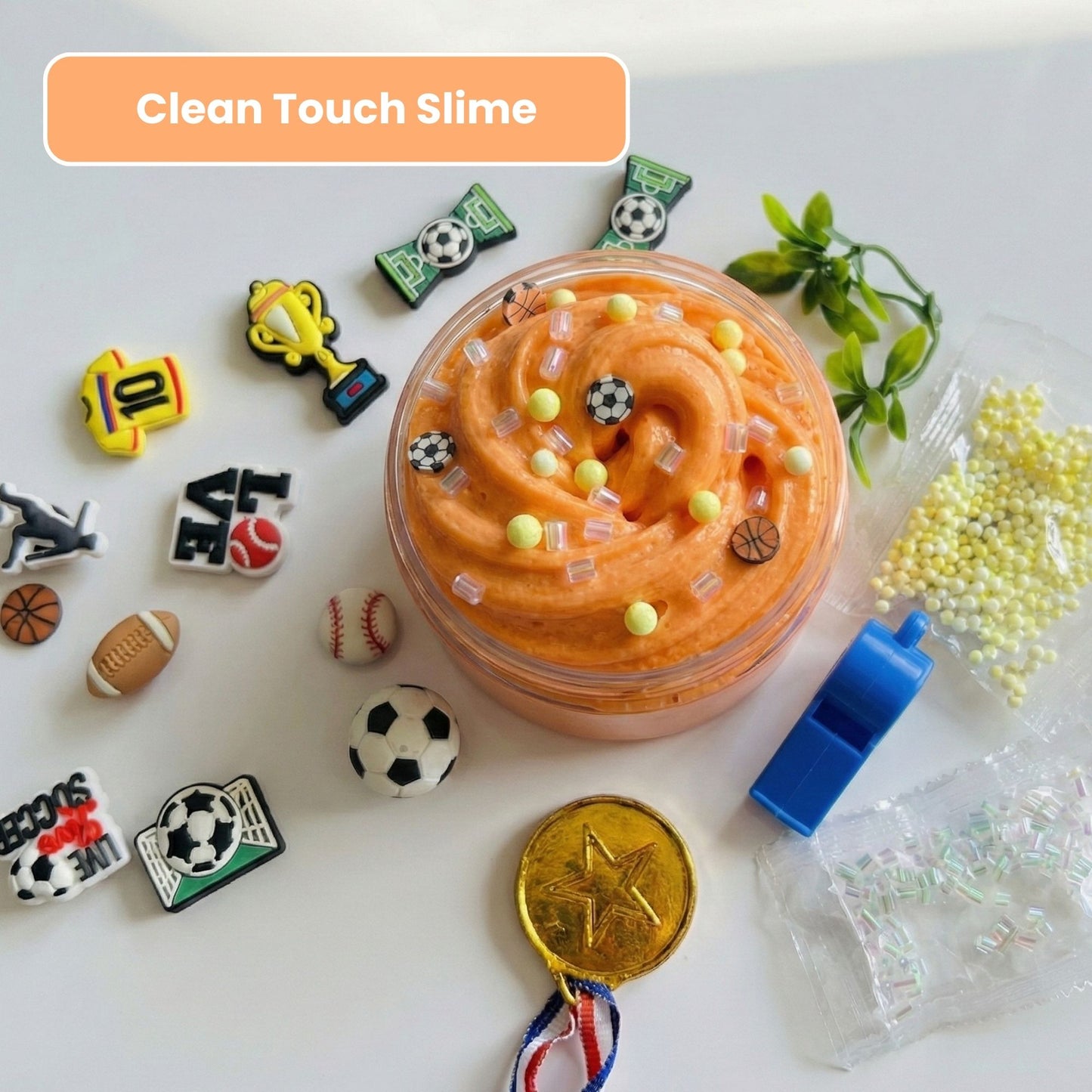 Sports Stars Slime Jar Kit – Grab & Go Sensory Slime with Sports Charms for Kids