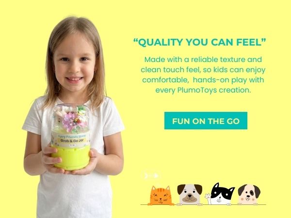 Pet Friends Slime Jar Kit – Grab & Go Sensory Slime with Cute Animal Charms for Kids