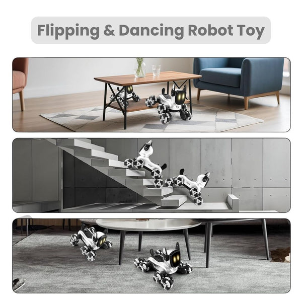 8-Wheel RC Robot Dog Car – Cartoon Style Remote Control Off-Road Vehicle Toy for Kids – All-Terrain, Durable Plastic Build, Fun Gift for Boys & Girls