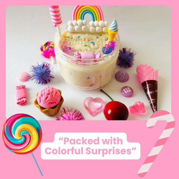 Candy Shop Sensory Dough Jar Kit for Kids - Pretend Play Activity with Sweet Treat Charms & Sprinkles - Travel Toy & Party Favor (Candy Shop)