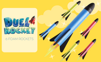 PlumoToys Dual Stomp Rocket Launcher Toy for Kids| Stomp Kids Foam Rockets With 6 Foam Rockets |Shoots Up to 100 Feet|Gift Toys for 3 4 5 6 7 8 9 10 11 Year Old Boys Girls