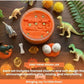 Prehistoric Sensory Dough Jar Kit for Kids - Travel Activity with Ancient Creature Figures & Charms - Fun Party Favor (DinoDough)