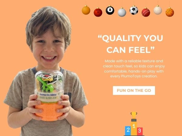 Sports Stars Slime Jar Kit – Grab & Go Sensory Slime with Sports Charms for Kids