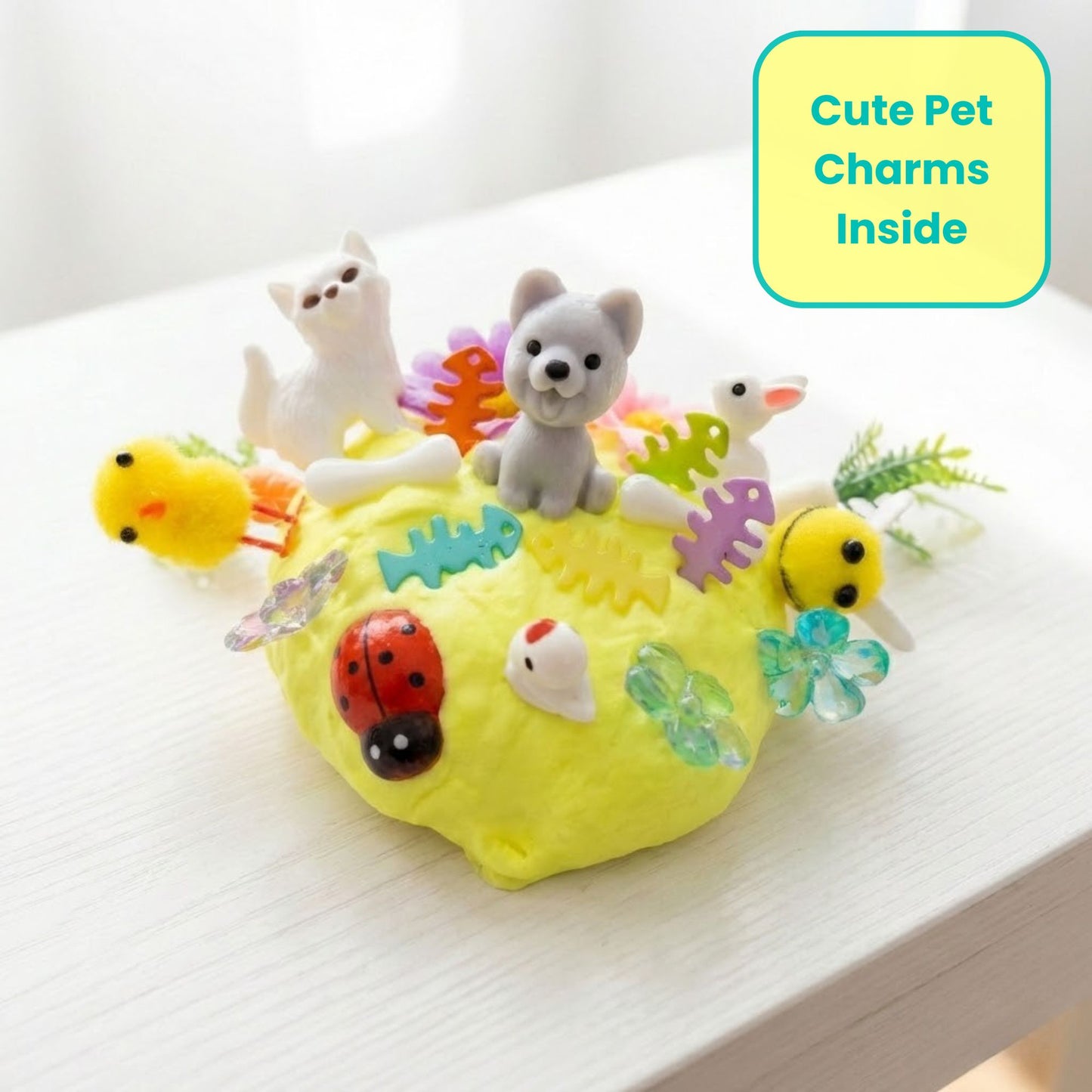 Pet Friends Slime Jar Kit – Grab & Go Sensory Slime with Cute Animal Charms for Kids