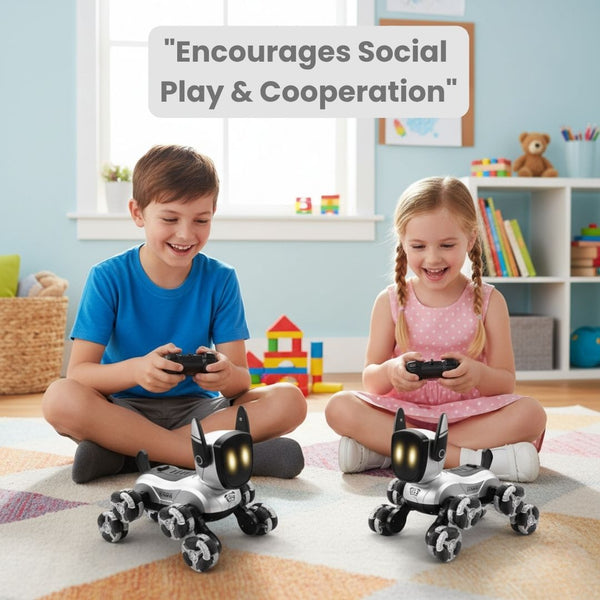 8-Wheel RC Robot Dog Car – Cartoon Style Remote Control Off-Road Vehicle Toy for Kids – All-Terrain, Durable Plastic Build, Fun Gift for Boys & Girls