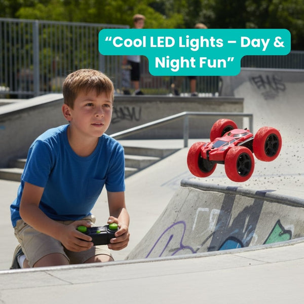 Double Sided RC Stunt Car Toy for Kids – 360° Spinning Drift Vehicle, Remote Control Off-Road Car with Flip Action, All-Terrain Hobby Car for Boys and Girls