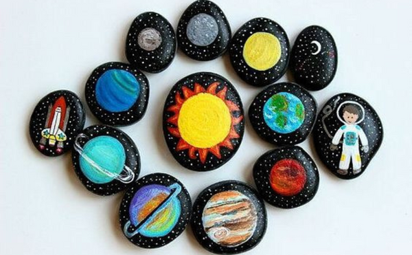 Galaxy Version | Arts & Crafts Kit for Girls & Boys Galaxy Rock Painting Kit for kids | Spark Creativity and Imagination Gift for Kids Ages 5, 6, 7, 8, 9 +