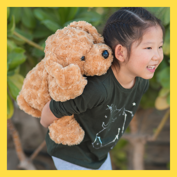 PlumoToys® Puppy Stuffed Animals for boys Ages 3 4 5 6 7 8 Years;1 Big Mommy Dog with 4 Mini Baby Dogs Cute Soft Plush Dog Stuffed Dog with Puppies Gift for boys girls (Puppy Dog)