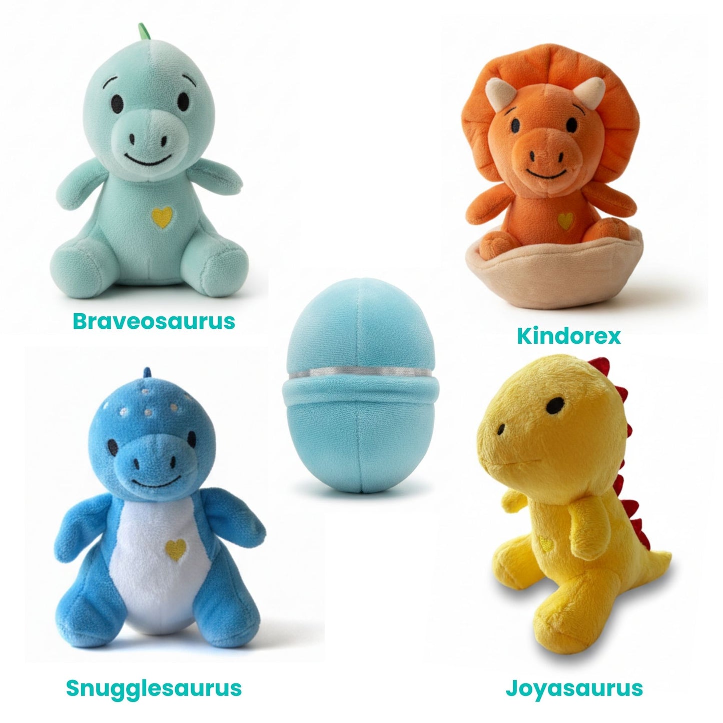 Dino Egg Plush Toy Set with Handle – Includes 1 Large Dinosaur Egg, 4 Baby Dino Toys & Emotional Support Cards | First Words Flashcards for Babies & Toddlers | Soft Comfort Toy Gift (Dinosaur)