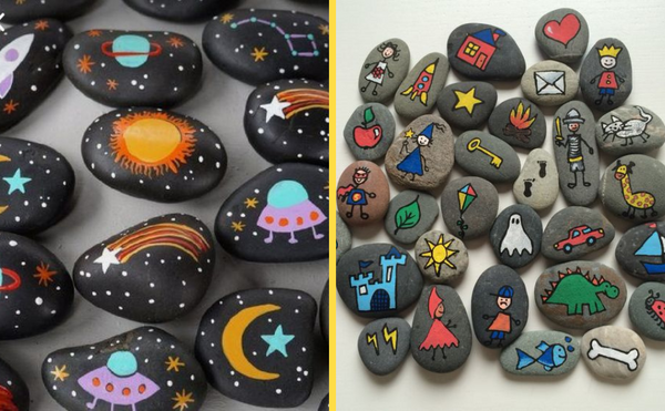 Galaxy Version | Arts & Crafts Kit for Girls & Boys Galaxy Rock Painting Kit for kids | Spark Creativity and Imagination Gift for Kids Ages 5, 6, 7, 8, 9 +