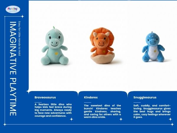 Dino Egg Plush Toy Set with Handle – Includes 1 Large Dinosaur Egg, 4 Baby Dino Toys & Emotional Support Cards | First Words Flashcards for Babies & Toddlers | Soft Comfort Toy Gift (Dinosaur)