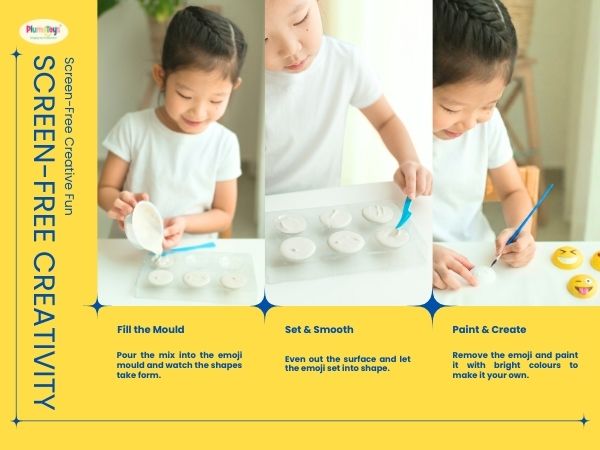 Smiley Mould and Pour Painting Kit for Kids Smiley Plaster Casting Set - Suitable for Children from 4 Years and Up toy best gift for boys girl ages  4 5 6 7 8 9 10
