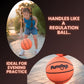 Plumotoys Glow in The Dark Basketball for Teen Boy | Glowing Red Basket Ball, Light Up LED Toy for Night Ball Games | Sports Stuff & Gadgets for Kids Age 8 Years Old and Up