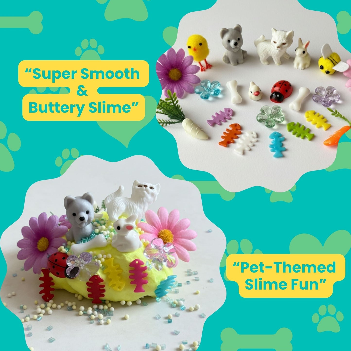 Pet Friends Slime Jar Kit – Grab & Go Sensory Slime with Cute Animal Charms for Kids