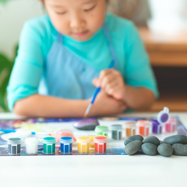 Galaxy Version | Arts & Crafts Kit for Girls & Boys Galaxy Rock Painting Kit for kids | Spark Creativity and Imagination Gift for Kids Ages 5, 6, 7, 8, 9 +