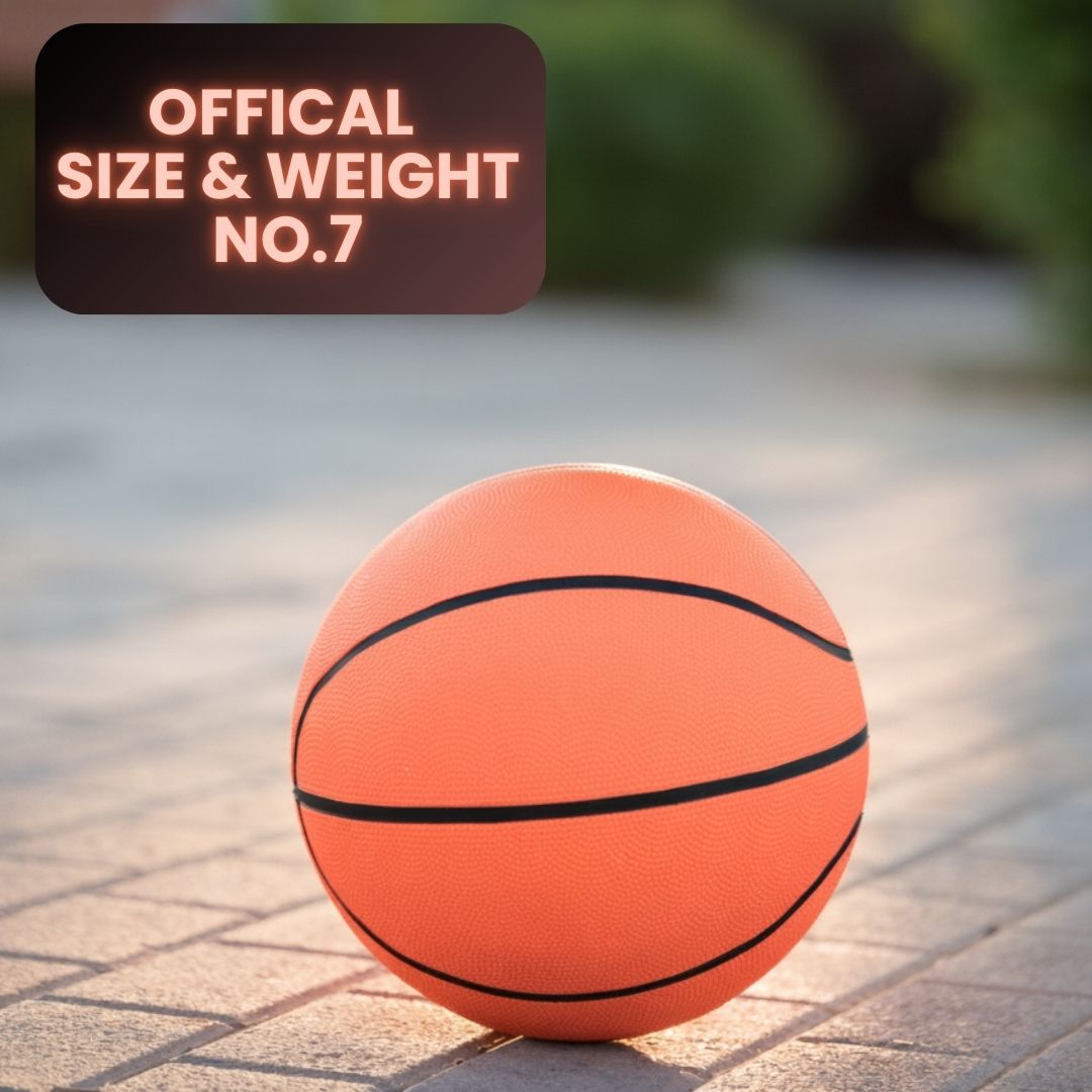 Plumotoys Glow in The Dark Basketball for Teen Boy | Glowing Red Basket Ball, Light Up LED Toy for Night Ball Games | Sports Stuff & Gadgets for Kids Age 8 Years Old and Up
