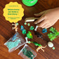 Dino Adventure Slime Jar Kit – Grab & Go Sensory Slime with Dinosaur Charms for Kids