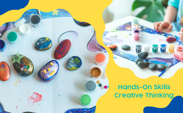 Galaxy Version | Arts & Crafts Kit for Girls & Boys Galaxy Rock Painting Kit for kids | Spark Creativity and Imagination Gift for Kids Ages 5, 6, 7, 8, 9 +