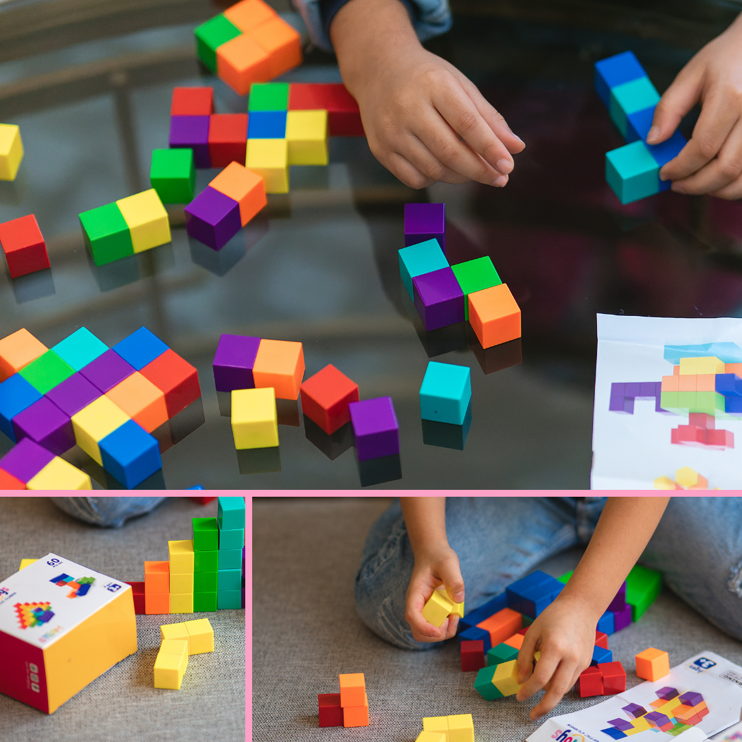 PlumoToys® 60 Pcs Magnetic Toys Cube Magnetic Building Blocks for