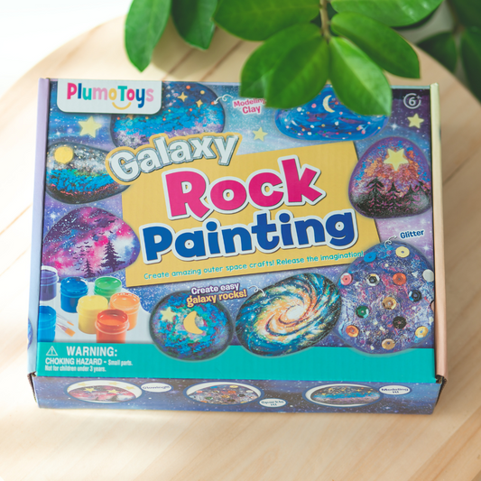 Galaxy Version | Arts & Crafts Kit for Girls & Boys Galaxy Rock Painting Kit for kids | Spark Creativity and Imagination Gift for Kids Ages 5, 6, 7, 8, 9 +