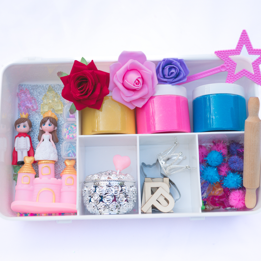 Princess Sensory Dough Kit – 3 Soft Dough Jars with Royal Charms & Tools – Creative Toys for Kids Ages 3-6, Screen-Free Indoor Activity for Girls and Boys